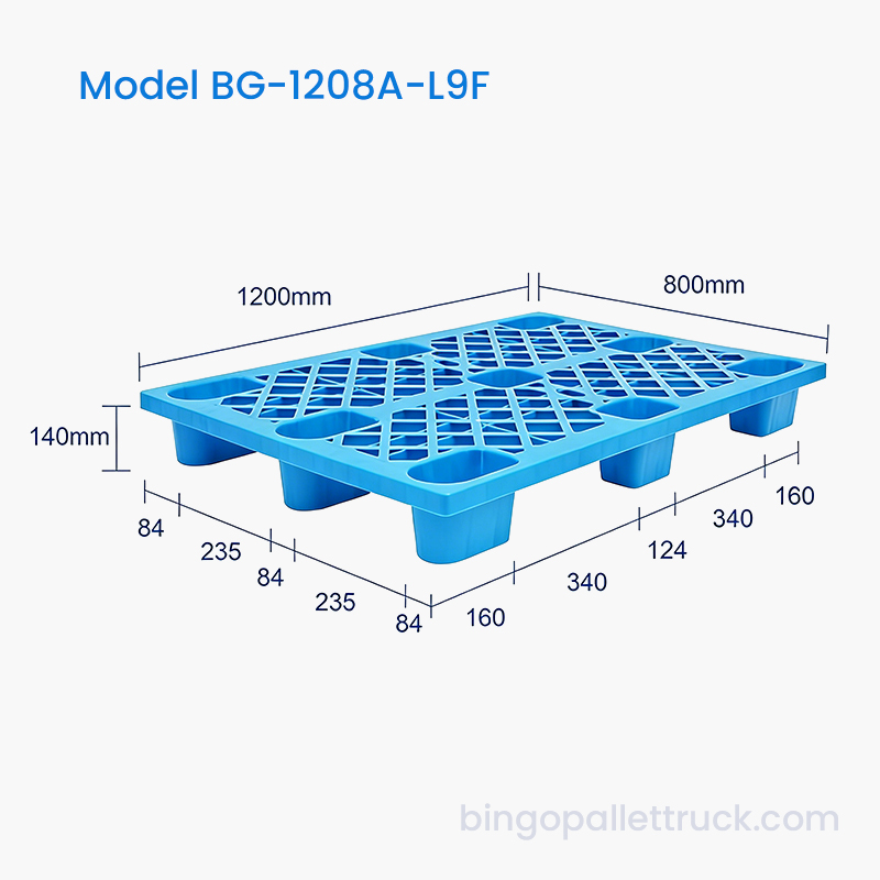 소매 및 전자상거래 창고용 1200x800mm 경량 플라스틱 팔레트