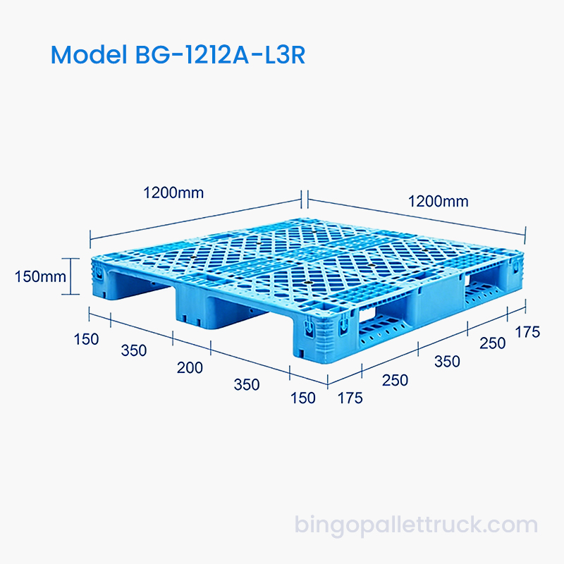 강철 막대와 안정적인 적재 용량을 갖춘 비용 효율적인 1200x1200mm 3 러너 팔레트