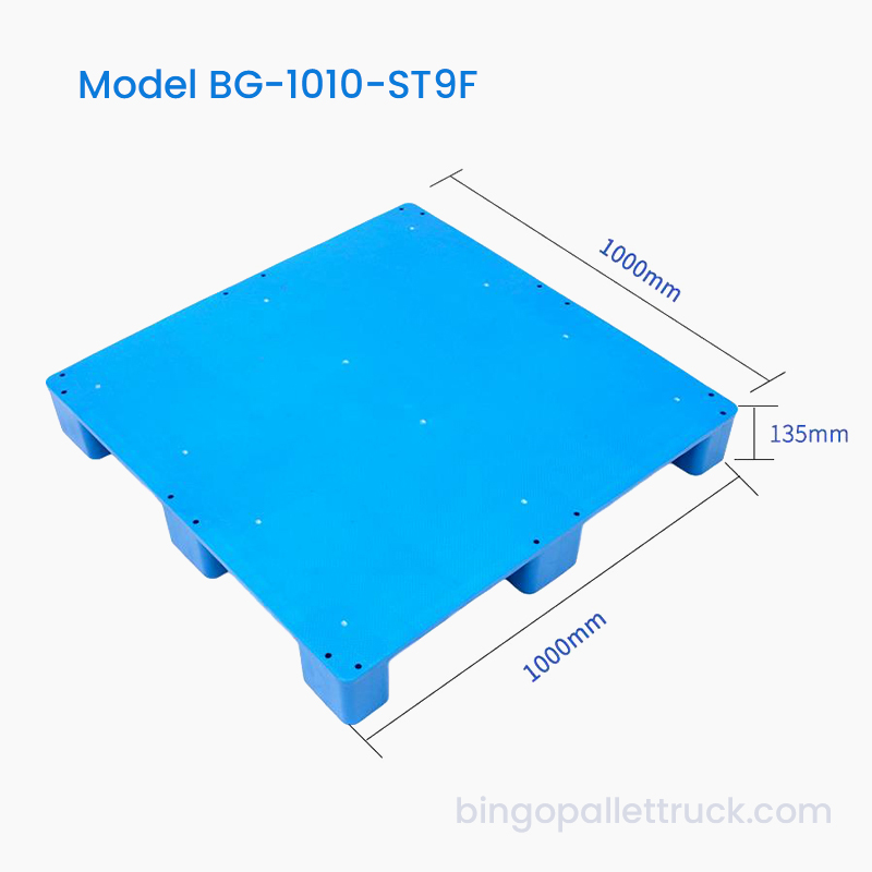 1000x1000mm 플랫 탑 9 레그 HDPE 플라스틱 팔레트