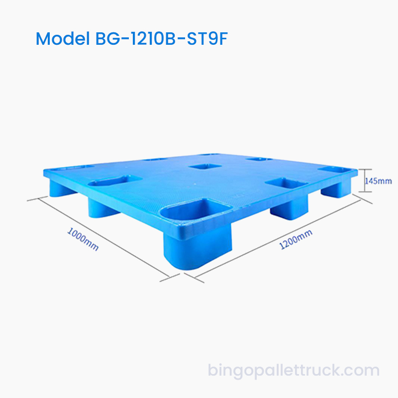 1200×1000mm 네스터블 솔리드 탑 9 레그 라이트 듀티 플라스틱 팔레트