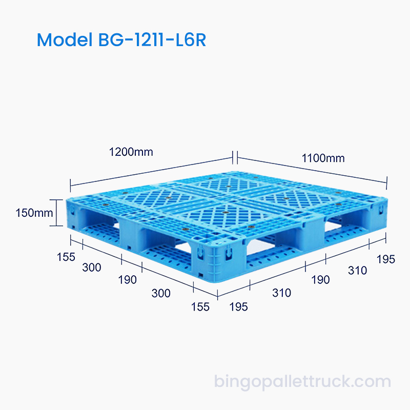 지속 가능한 물류를 위한 친환경 재활용 가능 1200x1100mm 플라스틱 팔레트