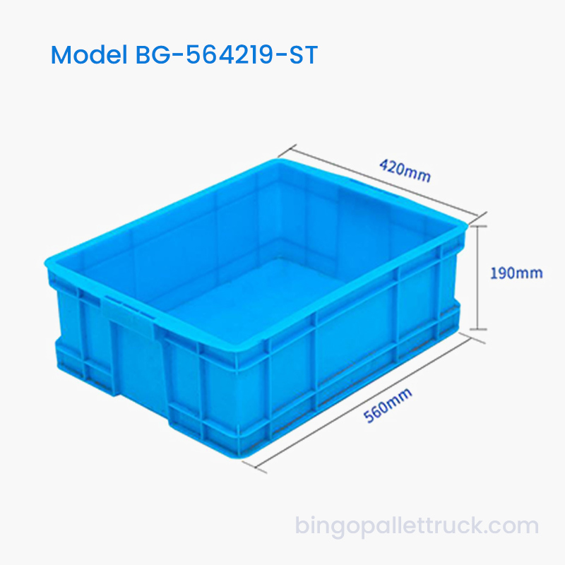 상품 물류를 위한 34L 쌓을 수 있는 내구성 HDPE 플라스틱 토트 박스
