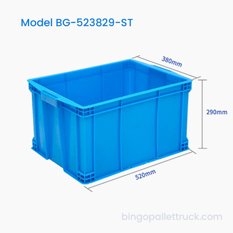 45L 쌓을 수 있는 플라스틱 토트 박스 HDPE 물류 컨테이너