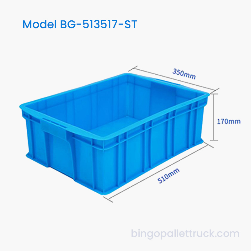 23L 쌓을 수 있는 플라스틱 토트 박스 HDPE 물류 상자