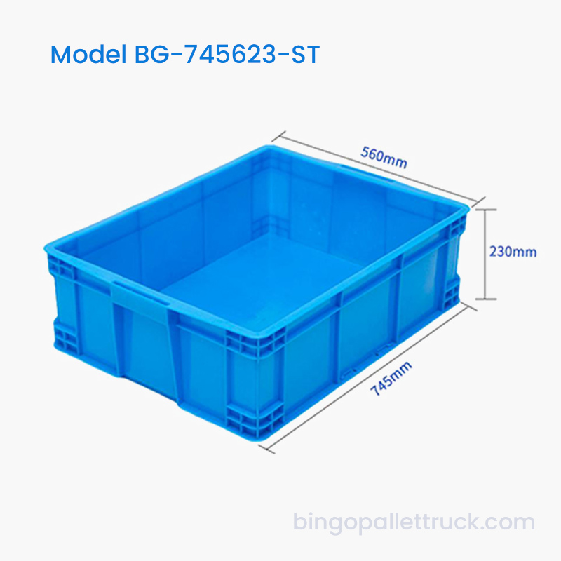 작업장 부품용 77L HDPE 쌓을 수 있는 플라스틱 토트 박스