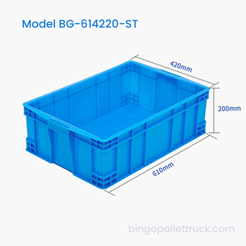 산업용 패스너용 42L 쌓을 수 있는 HDPE 플라스틱 토트 박스