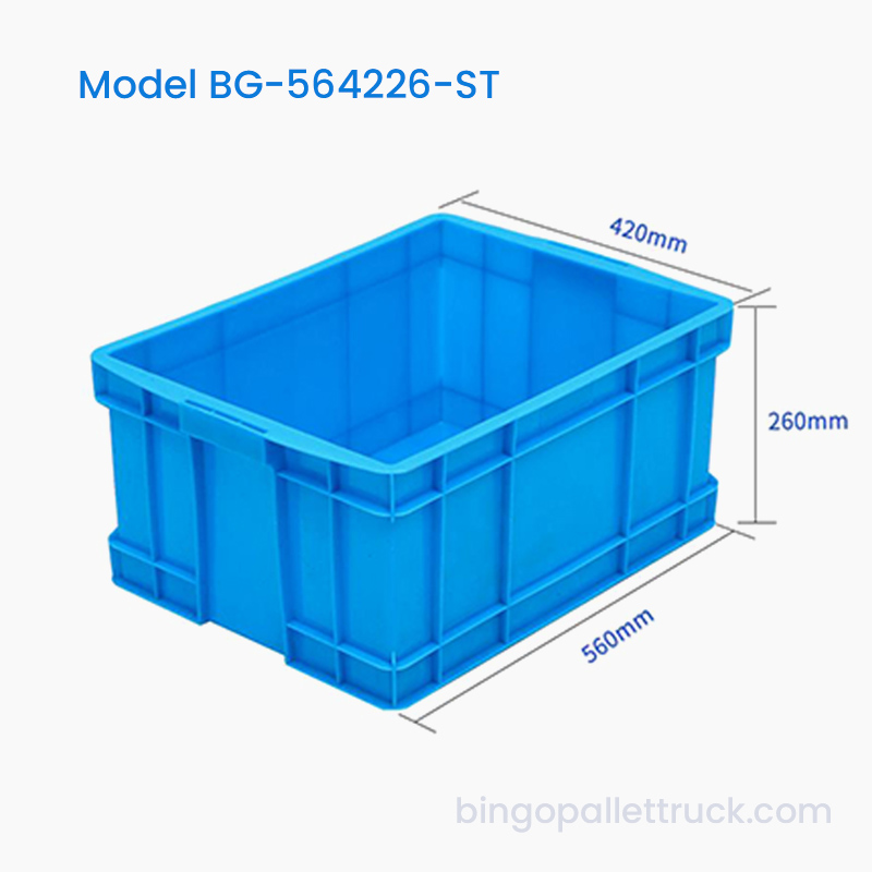 47L 쌓을 수 있는 플라스틱 토트 박스 HDPE 물류 컨테이너