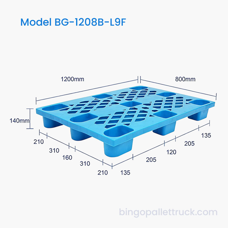 식품 및 음료 산업 보관을 위한 1200x800mm 경량 플라스틱 팔레트