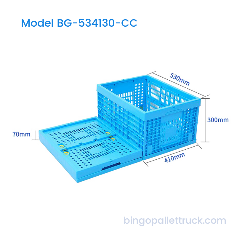 매장 재고용 53L 공간 절약 접이식 플라스틱 상자