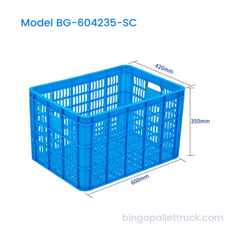 창고용 76L HDPE 쌓을 수 있는 산업용 보관 상자