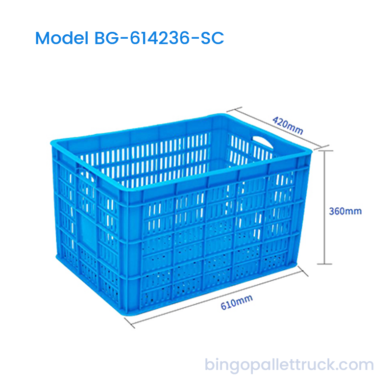 과일 및 야채 운송을 위한 78L HDPE 쌓을 수 있는 플라스틱 상자