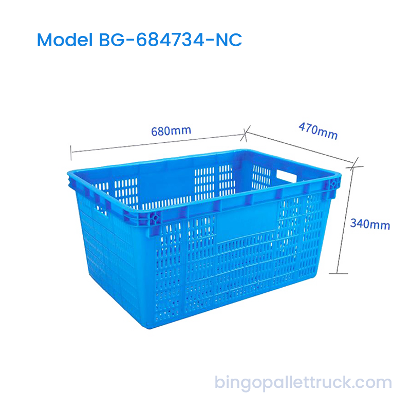 농업용 91L 고강도 HDPE 네스터블 플라스틱 상자