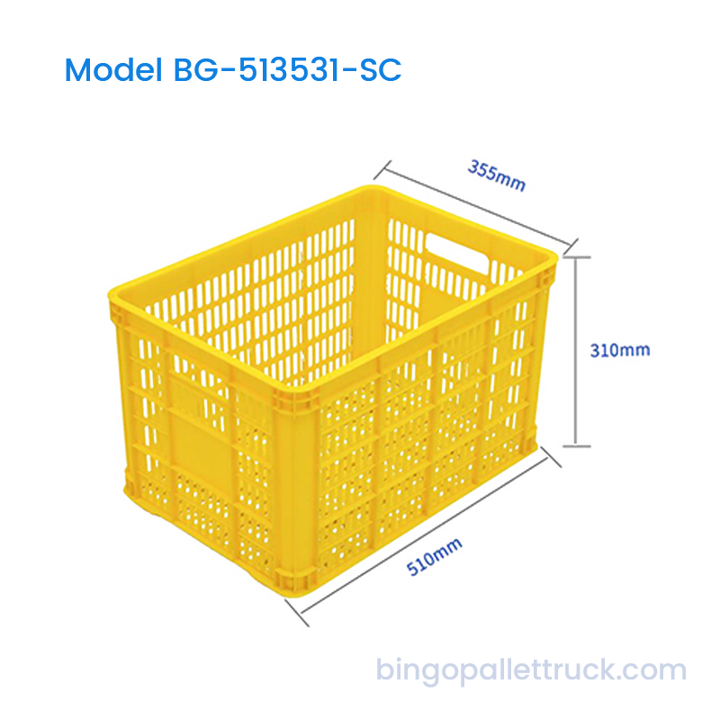 쉬운 환기를 위한 격자 구멍이 있는 47L HDPE 상자