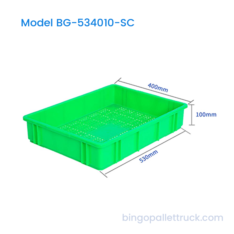 창고 및 농장용 16L 녹색 HDPE 플라스틱 상자 생산 바구니
