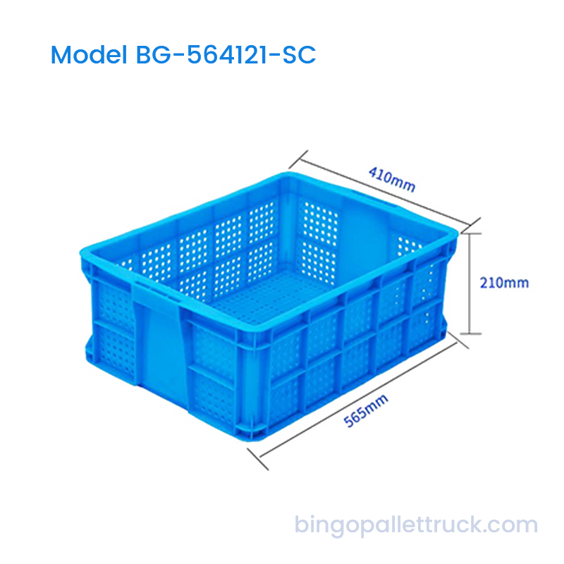 과일 및 야채용 둥근 구멍이 있는 38L 쌓을 수 있는 HDPE 상자