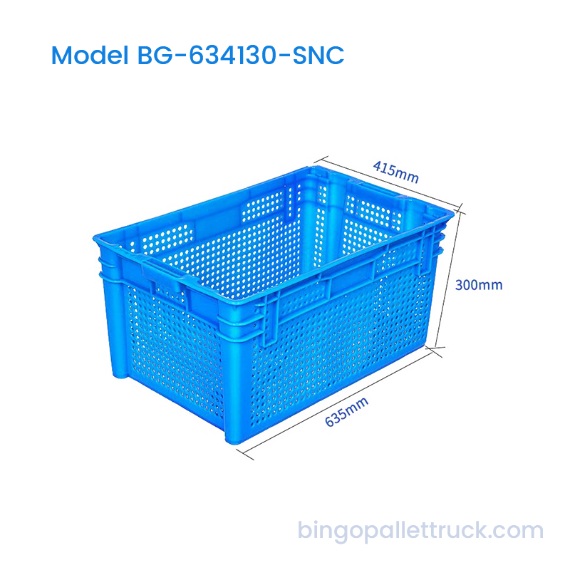 과일 및 야채용 64L 쌓을 수 있는 중첩 HDPE 상자